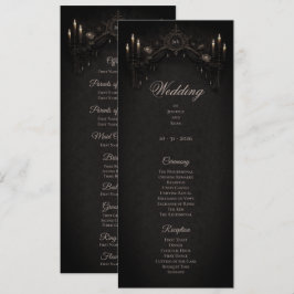Programa de Casamento Floral Gótico Elegante de Ha
