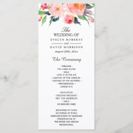 Programa de Casamento Floral por Aquarelas Whimsic