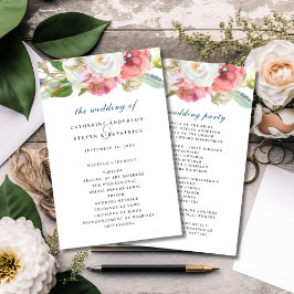 Programa de Casamento Floral Romântico Boho em Aqu