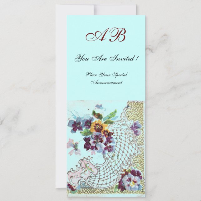 Programa de Casamento Floral Rosa Azul Turquesa RO (Frente)