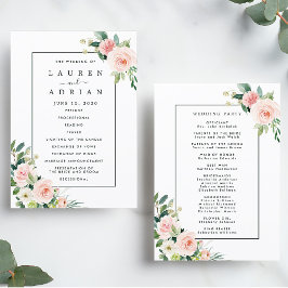 Programa de Casamento Floral Rosa Corado