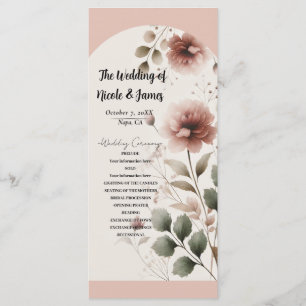 Programa de Casamento Floral Rosa de Deserto com F