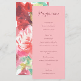 Programa de Casamento Floral Rosa e Vermelho no Ve