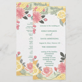 Programa de Casamento Floral Simples e Elegante Mo