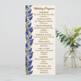 Programa de Casamento Floral Texas Bluebonnet