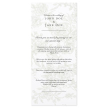 Programa de Casamento Floral Verde