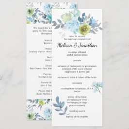 Programa de Casamento Floral Verde Amarelo-Claro A