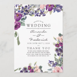 Programa de Casamento Floral Violet and Plum