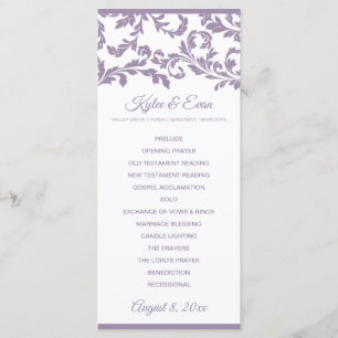 Programa de Casamento Flourish   Lavanda Roxo