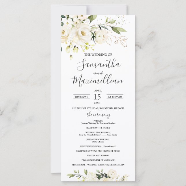 Programa de Casamento Foliar das Rosas Brancas (Frente)