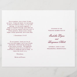 Programa de Casamento Formal Borgonha Tradicional