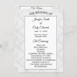 Programa de Casamento Formal Damask Elegant