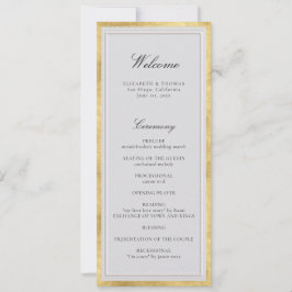 Programa de Casamento Formal Moderno Clássico em O