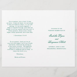 Programa de Casamento Formal Verde Esmeralda Tradi