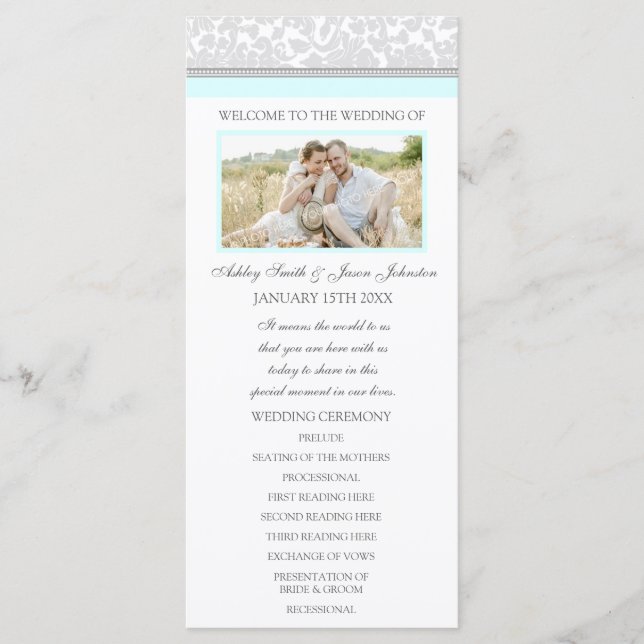 Programa de Casamento Fotográfico de Damas da Cinz (Frente)