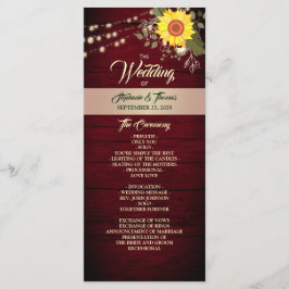 Programa de Casamento Girassol