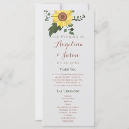 Programa de Casamento Girassol