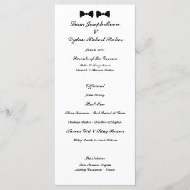 Programa de Casamento "Gravatas de Arco Duplo"