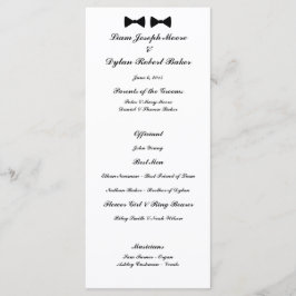 Programa de Casamento "Gravatas de Arco Duplo"