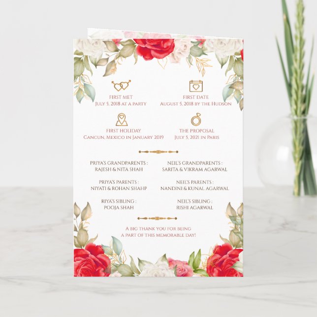 Programa de Casamento Hindu e Programa de Casament (Verso)