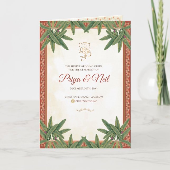 Programa de Casamento Indiano do Hindu Ceremony Pr (Frente)