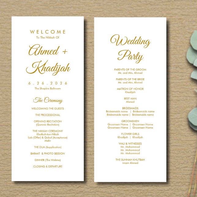 Programa de Casamento Islâmico Moderno Minimalista (Criador carregado)