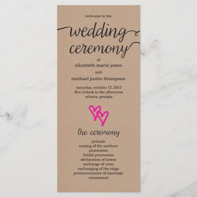 Programa de Casamento Kraft, Corações Rosa (Frente)