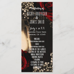 Programa de Casamento Lanterna Rustic Glow & Rosas
