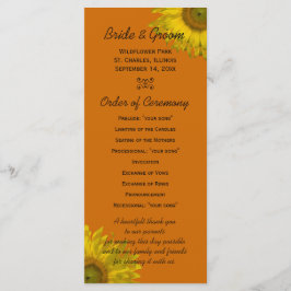 Programa de Casamento Laranja: Girassol Amarelo