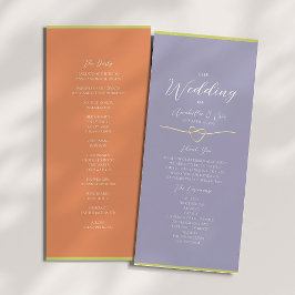 Programa de Casamento Laranja Roxo Citrino Verde
