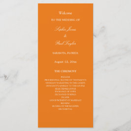 Programa de Casamento Laranja Vibrante