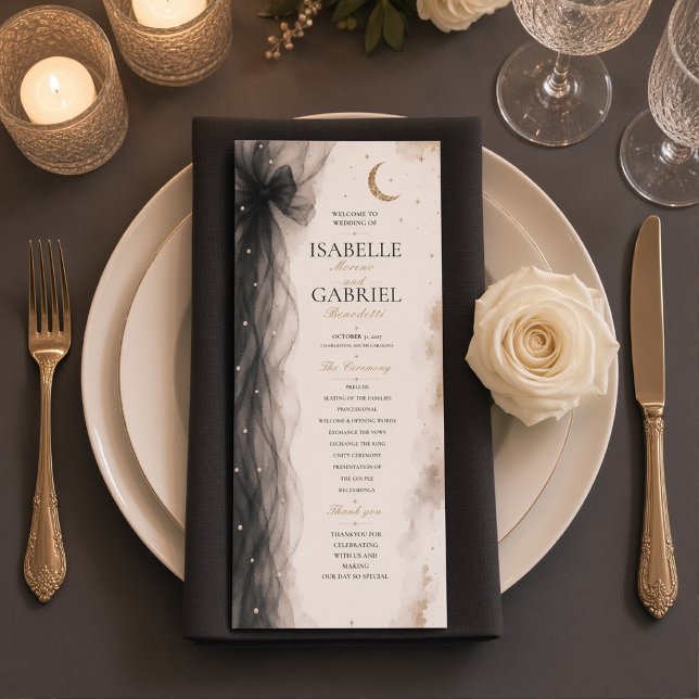 Programa de Casamento Luxo Celestial Lua Preto (Criador carregado)