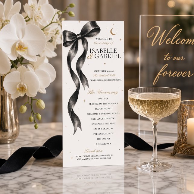 Programa de Casamento Luxuoso com Laço Preto | Ele (Criador carregado)