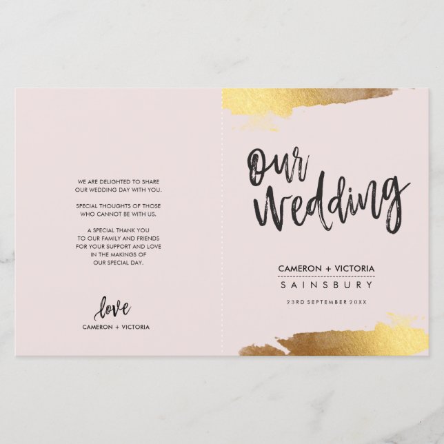 PROGRAMA DE CASAMENTO - Matizes em forma de esfreg (Frente)