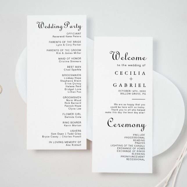 Programa de Casamento Minimalista (Criador carregado)