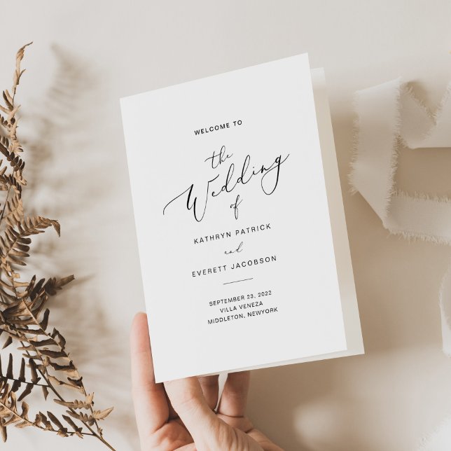 Programa de Casamento Minimalista ANYA em Cartão D (Criador carregado)
