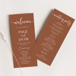 Programa de Casamento Minimalista Brown Boho