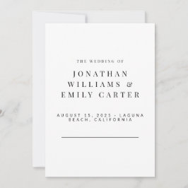 Programa de Casamento Minimalista - Moderno 5x7