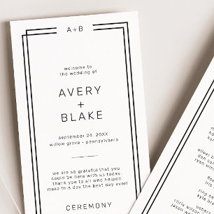 Programa de Casamento Minimalista Moderno / AVERY