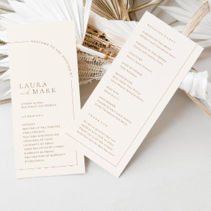 Programa de Casamento Minimalista Simples do Arch