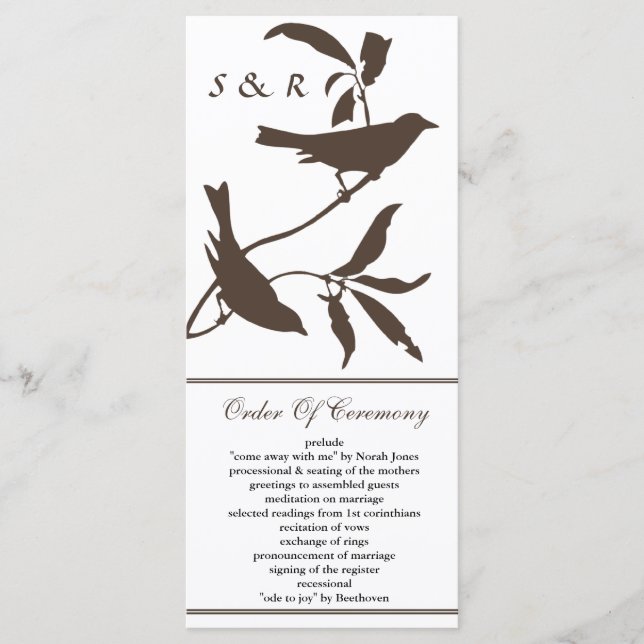 programa de casamento mocha (Frente)