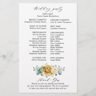 Programa de Casamento Moderno de Sage Floral Amare