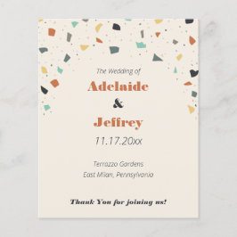 Programa de Casamento Moderno do Azulejo Terrazzo