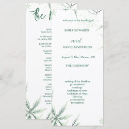 Programa de Casamento Moderno Elegante Simples