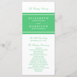 Programa de Casamento Moderno Emerald Green