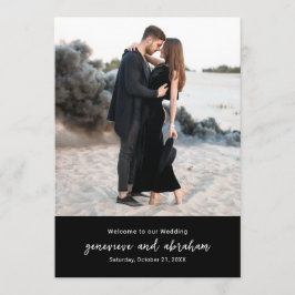 Programa de Casamento Moderno Foto Preta Limpa