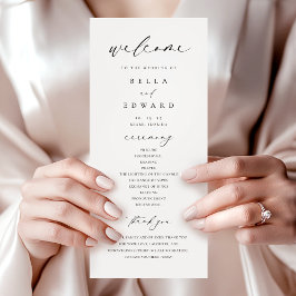 Programa de Casamento Moderno para Caligrafia Simp