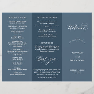 Programa de Casamento Moderno Simples Elegante