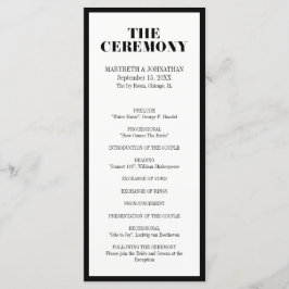 Programa de Casamento Mr e Mrs Modern Bold