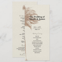 Programa de Casamento na Praia com Palmeira Marrom